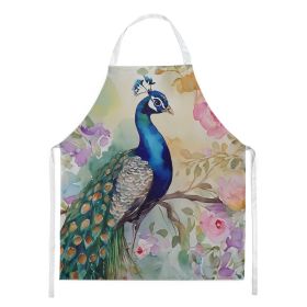 Peacock Apron Cooking Kitchen Server Baking Crafts Gardening for Adult Women Men, Unisex, Large, Multicolor